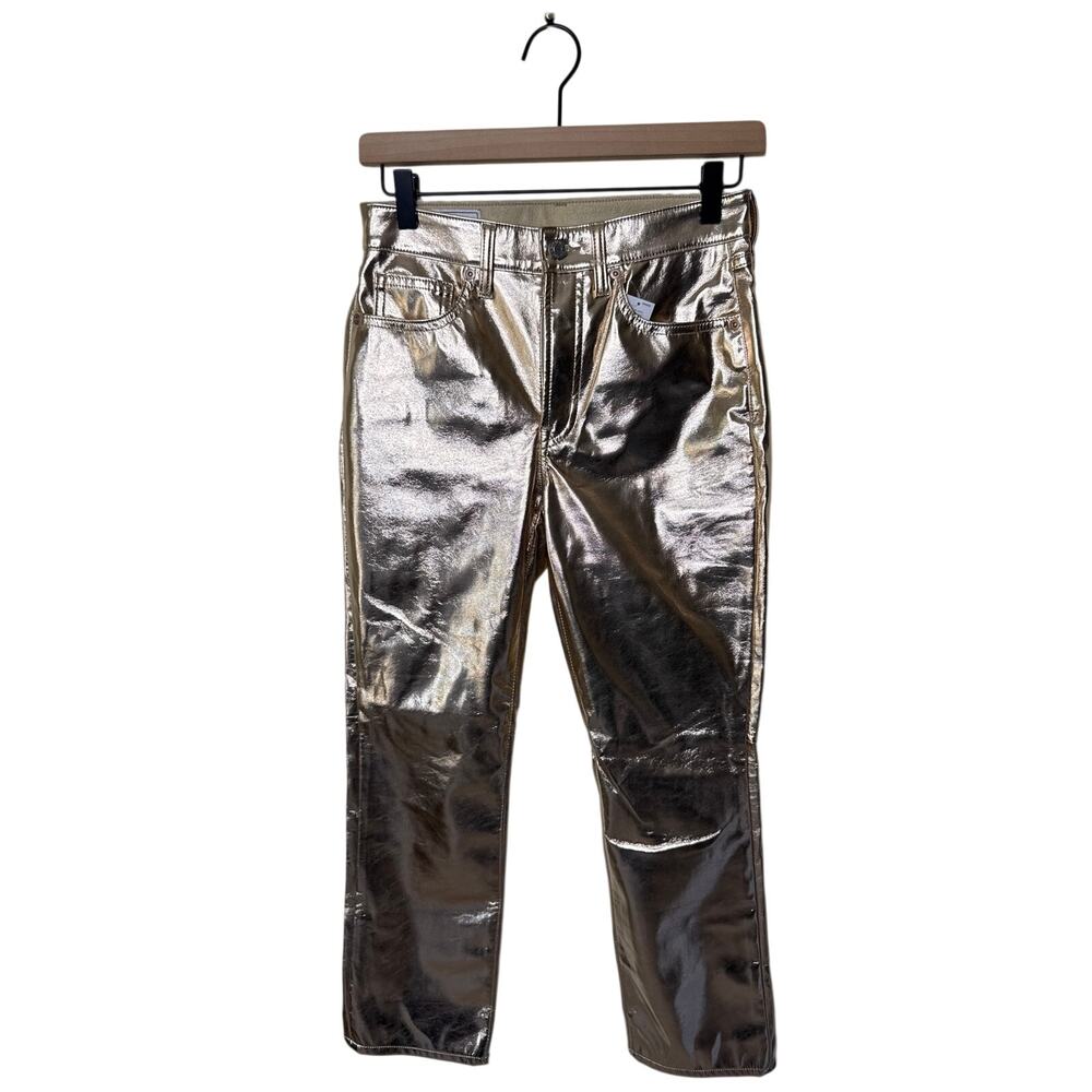 GAP Vintage Slim Pants in Champaign Metallic Size 26P NWT